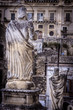 ancient town Modica and sculptures of the church or Dome of San Pietr , Sicily, Italy