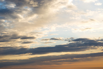 cloudy sky at sunset