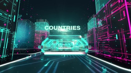 Wall Mural - Emerging Markets with digital technology concept