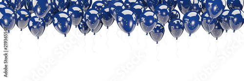 Fotomural Balloons frame with flag of alaska. United states local flags