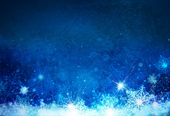 Wall Mural - winter, blue, snowflakes background. christmas background.