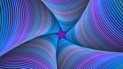 Poster - Rotating colorful twisted stripes - abstract background - seamless loop animation