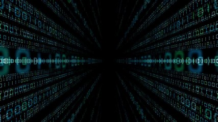 Aufkleber - Digital binary code concept.