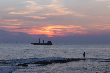 Wall Mural - Tramonto a Livorno - Terrazza Mascagni