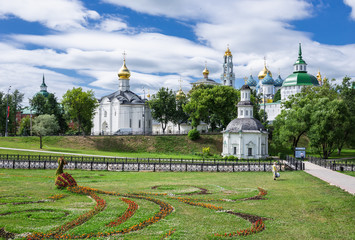 General view of the famous Holy Trinity  Sergius Lavra, Sergiev Posad, Russia