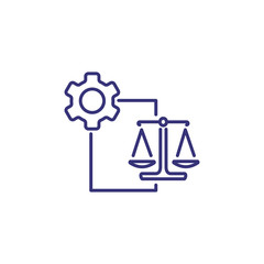 Poster - Work balance line icon