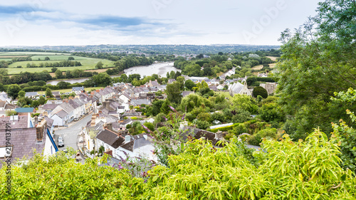 Cuadros en Lienzo View on the town Cardigan and the river Teifi on he coast of Pembrokeshire, in