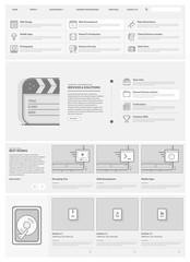 Wall Mural - flat ui website design elements
