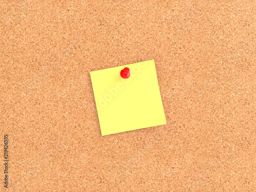 Download Empty Cork Board Noticeboard With Yellow Sticky Notes Mockup Template 3d Rendering Stock Illustration Adobe Stock