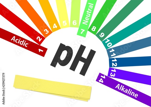 PH scale illustration. acid-base balance. scale for chemical ...