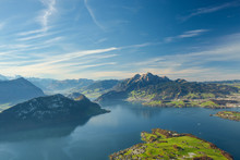 Beautiful View On Lake Lucerne And Mount Pilatus