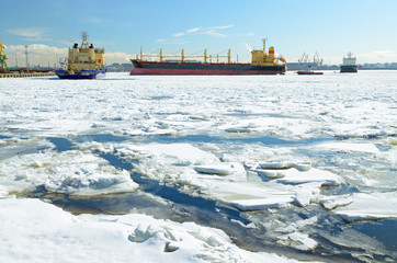 The natural landscape at the cargo port.