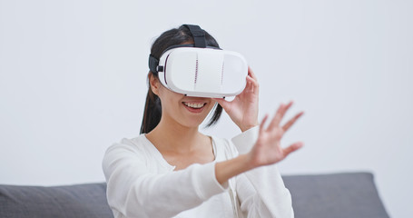 Poster - Woman play with VR device