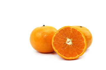 Thai orange sweet fruit and fresh on white background