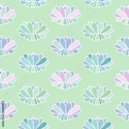 House Plants Pink Purple Blue Green Turquoise Pastel Succulent