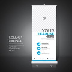 Wall Mural - roll up banner design template, vertical, abstract background, pull up design, modern x-banner, rect