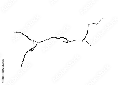 Cuadros en Lienzo Black crack over white background