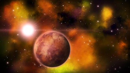 Wall Mural - Planet in the space. Loop.