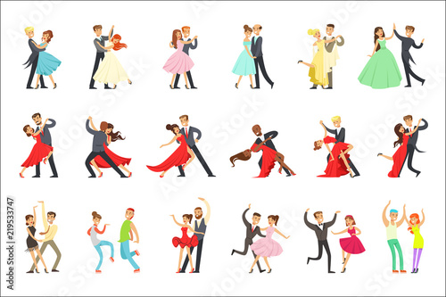 Fotomural Professional Dancer Couple Dancing Tango, Waltz And Other Dances On Dancing Cont