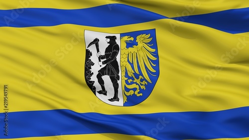 Dekoracja na wymiar  flaga-miasta-bytom-kraj-polska-widok-z-bliska