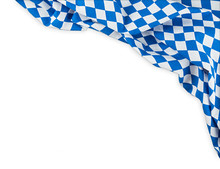 Bavaria Flag Oktoberfest Empty Isolated  Background With Copy Space Bavarian German Germany Culture Festival Concept