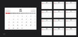 Template design of calendar planner for 2019 year with corporate style.