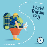 Fototapeta Sport - Vector Illustration on the theme World Tourism
