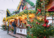 Christmas Market At Opernpalais At Mitte In Winter Berlin
