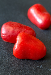 Poster - Fresh red bell pepper slices