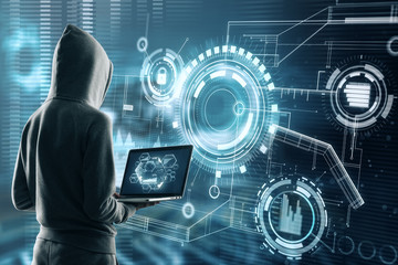 Poster - Computing, theft and malware concept