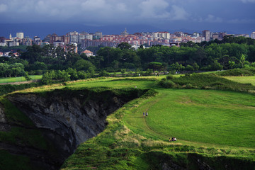 Wall Mural - Santander resort seen from the viewpoint of Faro Cabo Mayor Lighthouse, Cantabria, Spain, Europe