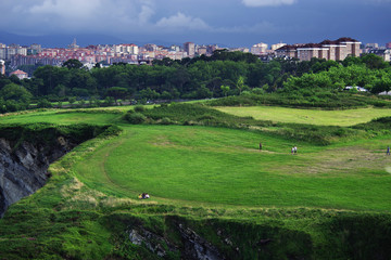 Wall Mural - Santander Resort seen from the viewpoint of Faro Cabo, Spain