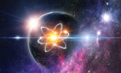 Wall Mural - astronomy concept backdrop. 3d rendering