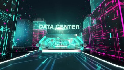 WEB HOSTING with digital technology concept