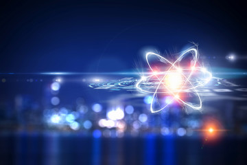 Wall Mural - atom molecule as concept for science