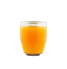 Wall Mural - A glass of orange juice isolated on white background with clipping path