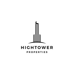 Wall Mural - high building tower logo vector icon illustration