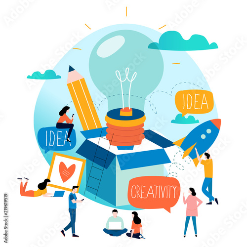 Fotografie, Obraz Idea, thinking outside the box, content development, brainstorming, creativity,