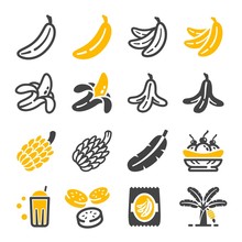 Banana Icon Set
