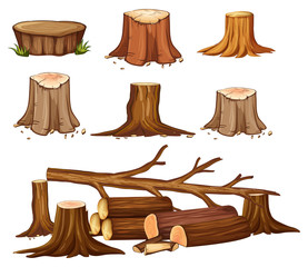 Canvas Print - A set of deforestation