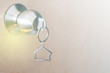 © Hafiez Razali - House shape key chain hanging on door knob. concept of buying new house and home safety