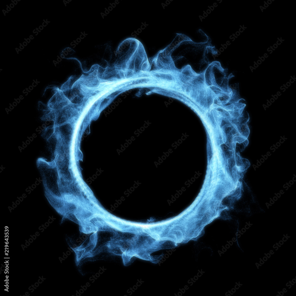 Blue Smoke Magic Glowing Portal - obrazy, fototapety, plakaty 