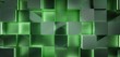 Futuristic glowing green square 3d background rendering illustration