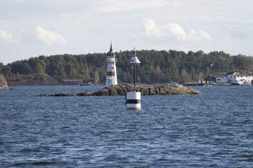 Poster - Phare sur une île à Oslo, Norvège