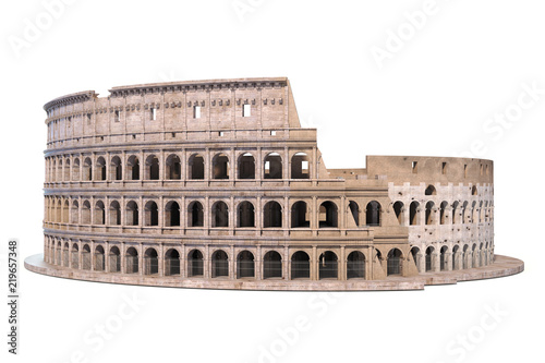 Cuadros en Lienzo Coliseum, Colosseum isolated on white