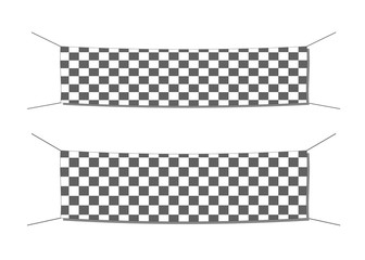 Wall Mural - start and finish textile banners vector set. flag sport race, competition finishing. start and finis