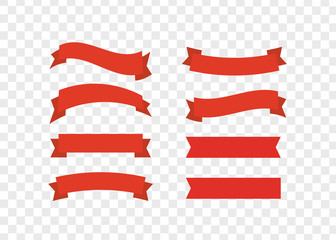 Wall Mural - vector red ribbons. ribbon banner promotion vector illustration.