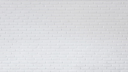 Sticker - Pattern of white brick wall for background and textured, White wall background