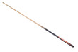 © aneduard - wooden cue with black handle for playing billiards on white background, isolate