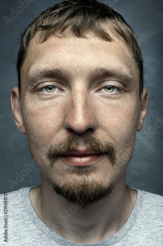 Fotografía Face real man, close-up expression creativity portrait